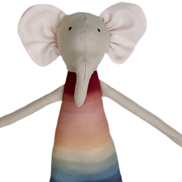 18" Sand Rainbow Elephant