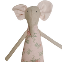 18" Sand Tea Rose Elephant in Soft Pink