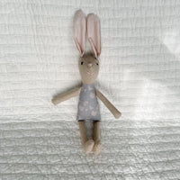 8" Tan Prairie Bunny in Light Blue