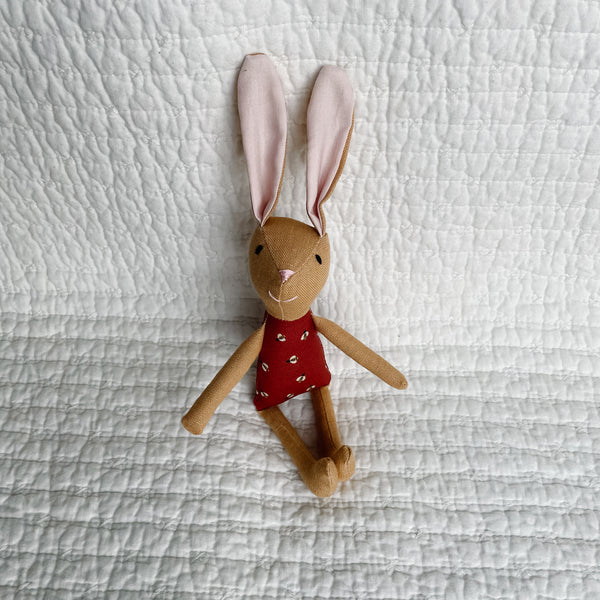 8" Honey Bee Bunny in Cranberry Red