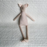 18" Pale Pink Pig in Stripes