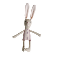 8" Sand Heart Ribbon Bunny in Purple