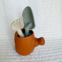 Terracotta Silicone Watering Can Garden Set