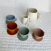 Cream Multicolor Silicone Tea Set