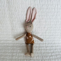 8" Tan Chrysanthemum Bunny in Brown