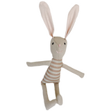 8" Sand Kale Stripe Bunny in Pale Pink