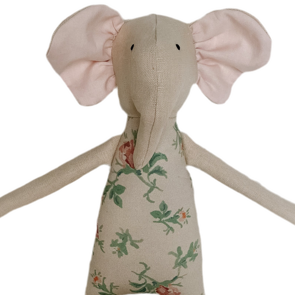 18" Sand Tea Rose Elephant in Tan