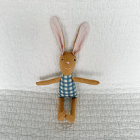 8" Honey Tiny Gingham Bunny in Blue