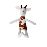 8" Cream Cow in Brown