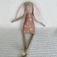 18" Tan Prairie Rabbit in Terra Cotta Pink