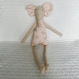 18" Sand Tea Rose Elephant in Soft Pink