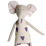 18" Sand Heart Elephant in Purple