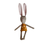 8" Tan Chrysanthemum Bunny in Mustard Yellow