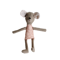 8" Clay XOXO Mouse in Pink