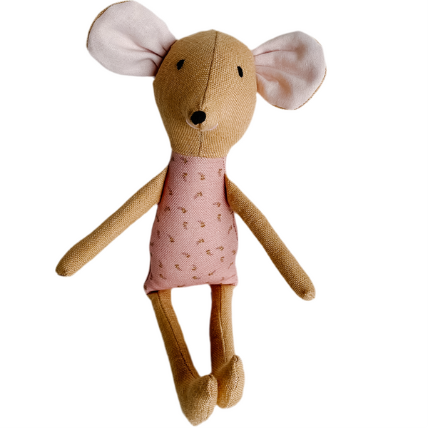 8" Honey Rose Bud Mouse in Pink