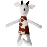 8" Cream Cow in Brown