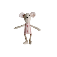 8" Sand Heart Ribbon Mouse in Berry