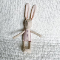 8" Sand Heart Ribbon Bunny in Purple