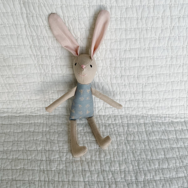 8" Sand Mrs. Bunny in Blue