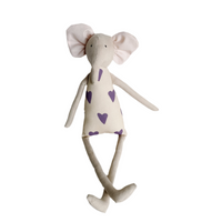 18" Sand Heart Elephant in Purple