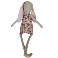 18" Sand Rose Patch Rabbit in Pale Pink