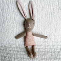 8" Clay XOXO Bunny in Pink