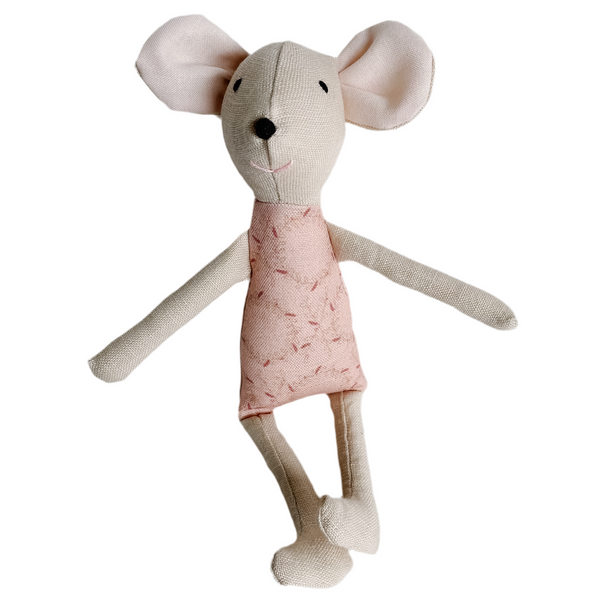 8" Sand XOXO Mouse in Pink