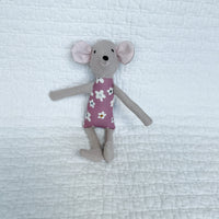 8" Tan Anemone Circus Mouse in Opera Mauve