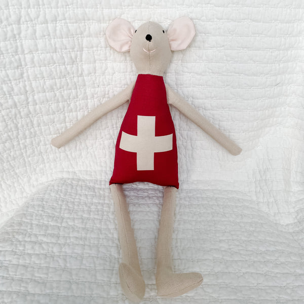 18" Sand Swiss Flag Mouse