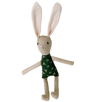 8" Sand Mrs. Bunny in Green