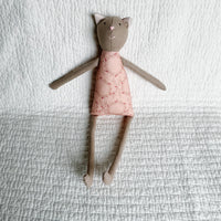 18" Clay Cat in Pink XOXO