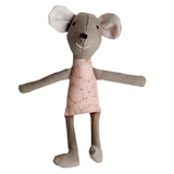 8" Clay XOXO Mouse in Pink