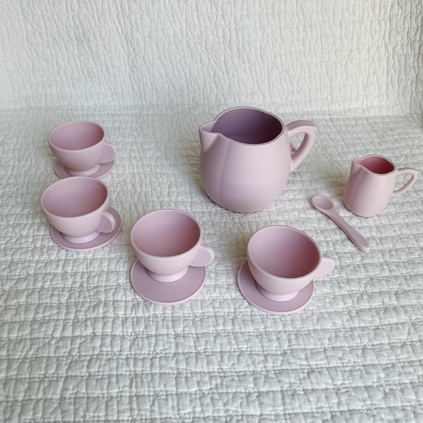 Baby Pink Silicone Tea Set