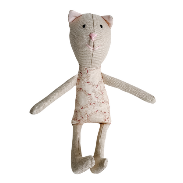 8" Sand XOXO Cat in Cream