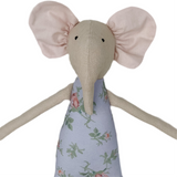 18" Sand Tea Rose Elephant in Sky Blue