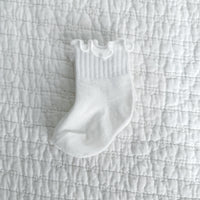 White Ruffle Sock