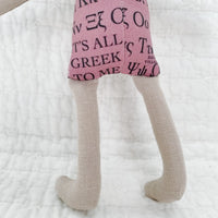 8" Sand Greek Alphabet Doll