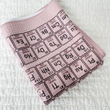 Periodic Table Pink Towel