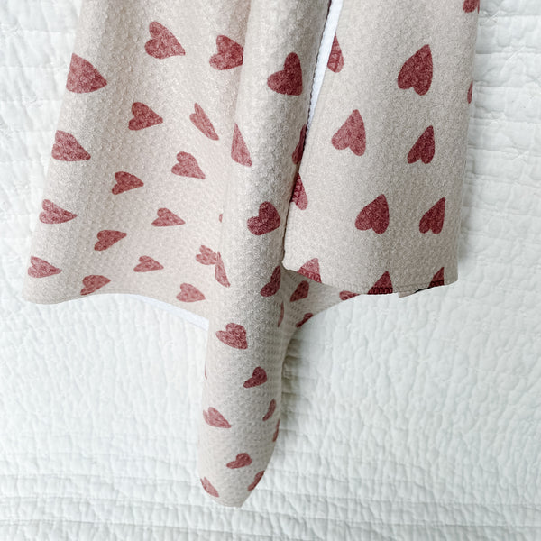 Small Pink Heart Towel