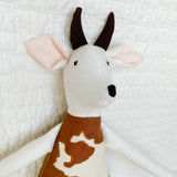 18" Cream Cow in Brown