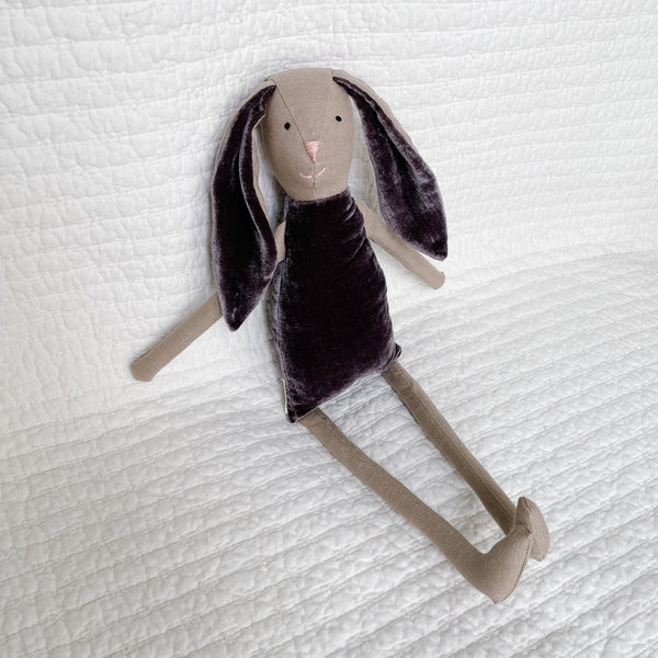 Aubergine Velvet Rabbit Art Doll
