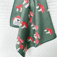 Mushroom Dark Green Towel