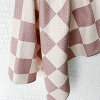 Checkered Terra Cotta Pink Towel