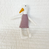 8" Off White Earth Bird in Textile 3