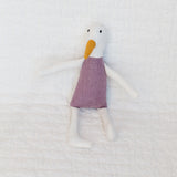 8" Off White Earth Bird in Textile 3