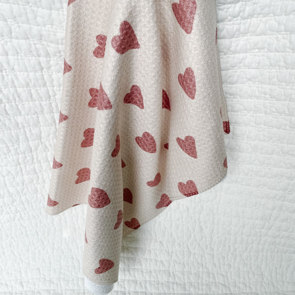 Medium Pink Heart Towel