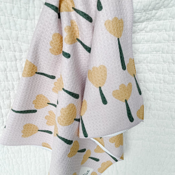 Large Yellow Tulip Towel